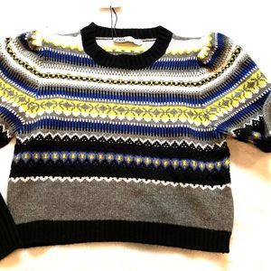 Zara women jacquard sweater ref 2298/109